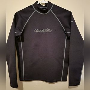 Gladiator 0.5 Neoprene Wetsuit Long Sleeve Shirt Stretch Beach Black Medium